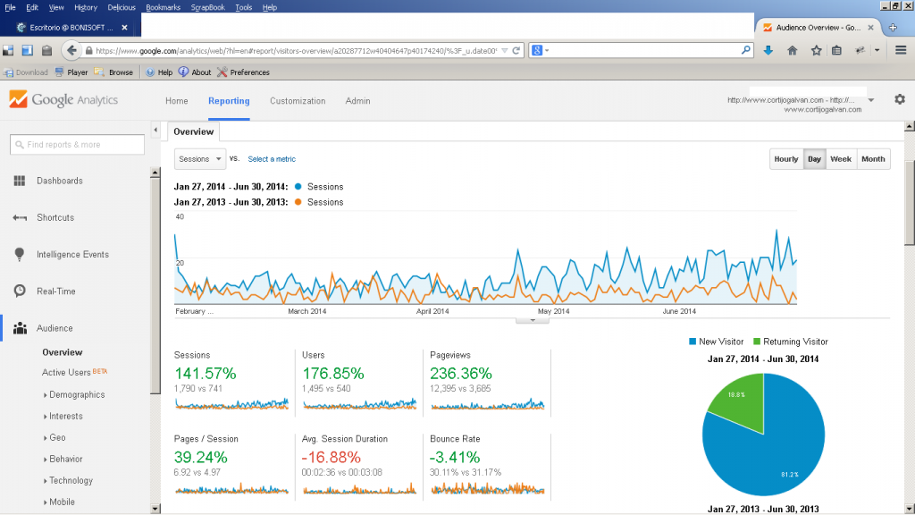 posicionamiento web SEO malaga creacion gestion de google analytics medicion seguimiento para Cortijo Galvan